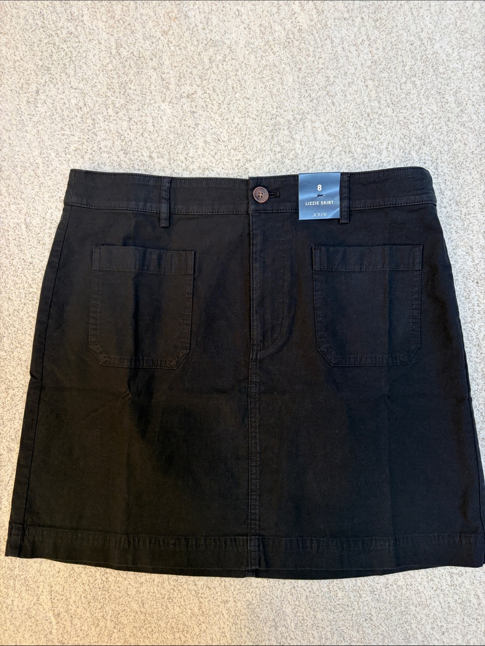 J. Crew Black A-Line Mini Skirt